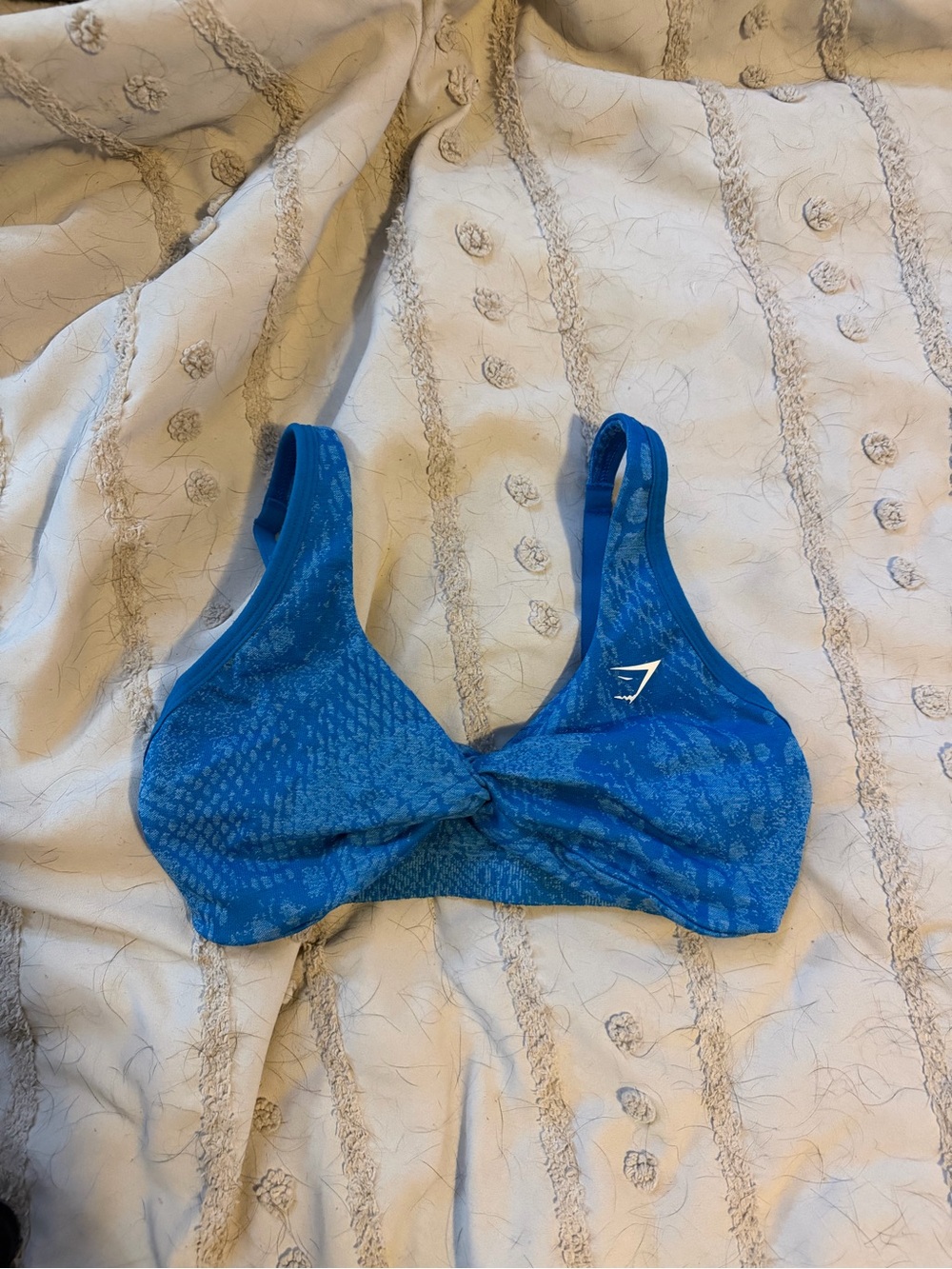 Gymshark Blue Knotted Adapt Safari Sports Bra